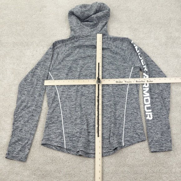 Under Armour Hoodie Womens Large Gray Stretch Loose Fit Heatgear Athletic - Picture 5 of 8